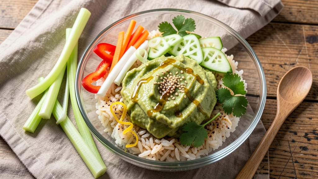Avocado Sushi Salad Recipe: Crunchy Celery Crowns Over Creamy Avocado-Lime Bliss