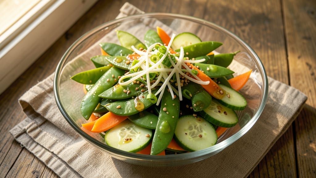 Asian Snow Pea Salad Recipe: Crisp-Tender Peas with Toasted Sesame Zing