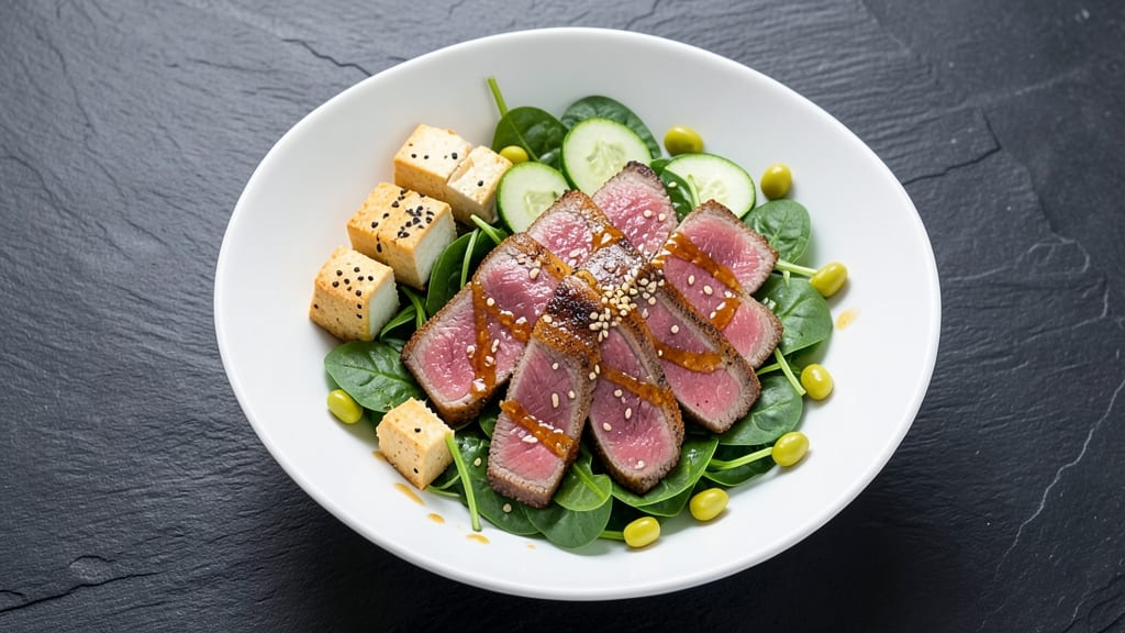 Asian Tuna Steak Salad Recipe: Seared Sushi-Grade Crunch Meets Umami Dressing