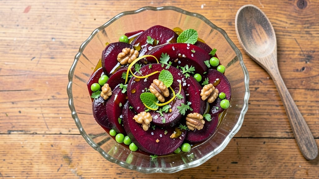 Beet and Pea Salad Recipe: Earthy Sweetness With Crispy Walnut Magic
