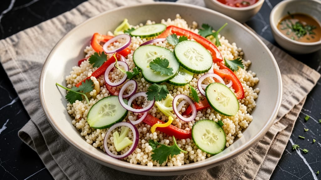 Big Couscous Salad Recipe: Fluffy Grains and Crisp Celery Crowns