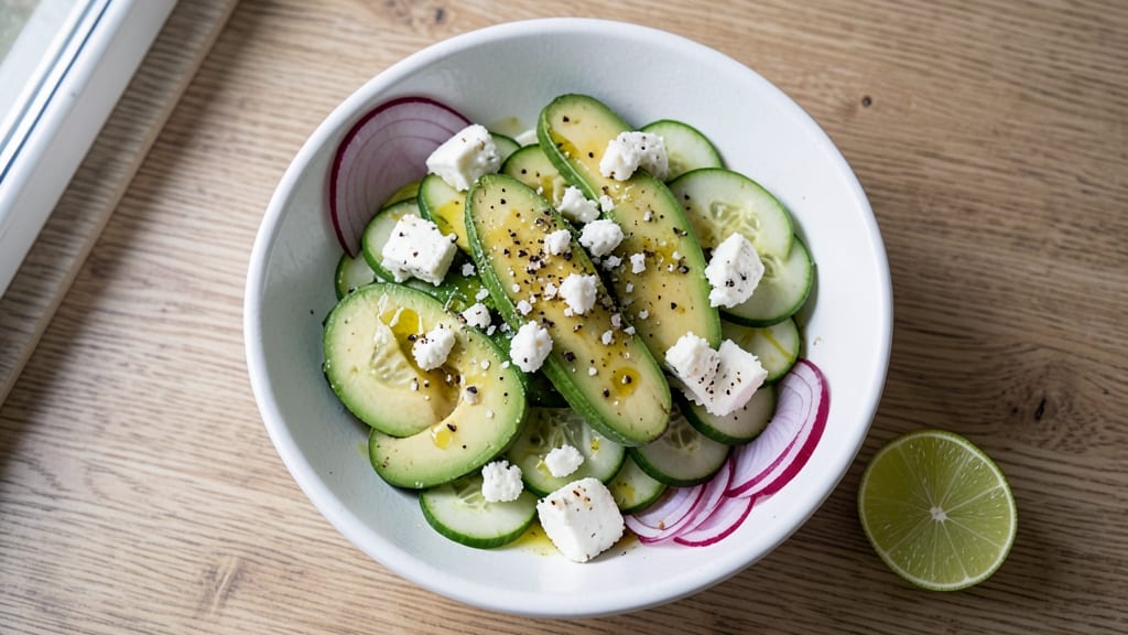 Avocado Feta Salad Recipe: Zesty Lime and Herb Crunch in 15 Minutes