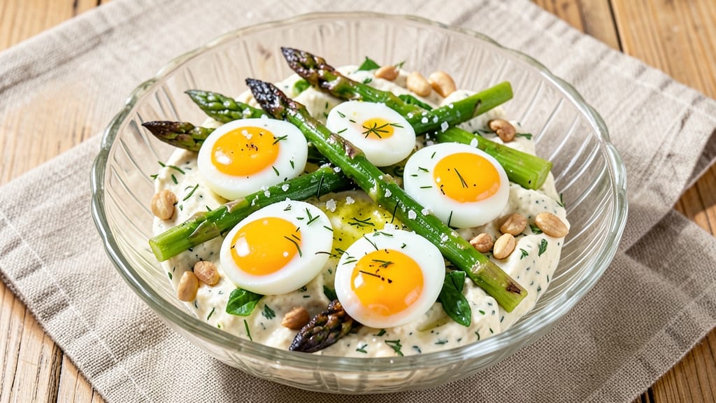 Asparagus Egg Salad Recipe: Bright Green and Creamy Herb Harmony