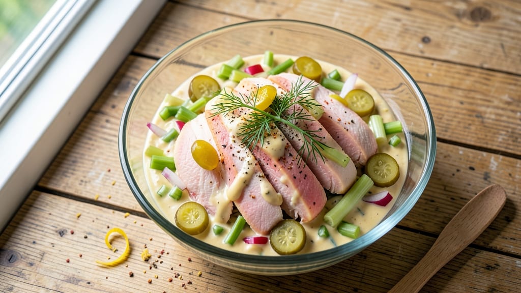 Basic Chicken Salad Recipe With Relish: Crisp Celery Crowns and Zesty Relish Twist