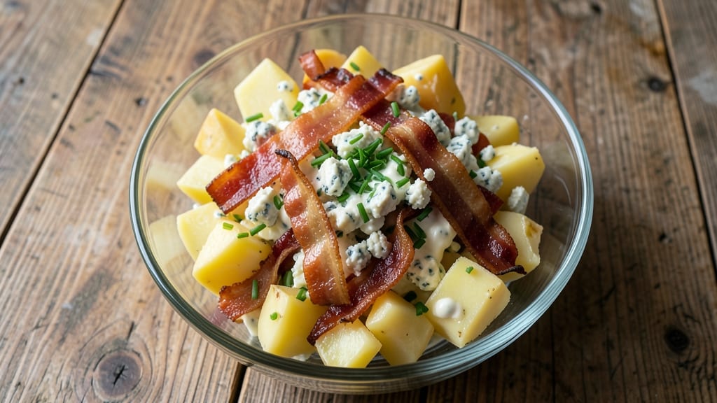 Bacon Blue Cheese Potato Salad Recipe: Smoky Crunch With Creamy Herb Layers