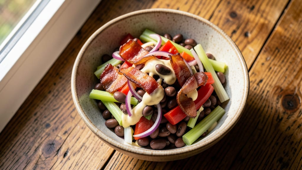 Bavarian Inn Bean Salad Recipe: Smoky Bacon and Creamy Herb Bliss