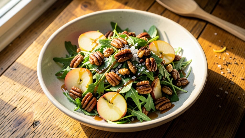 Apple Pecan Arugula Salad Recipe: Sweet-Tart Bite with Crunchy Nut Magic