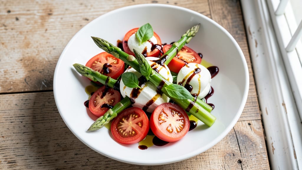 Asparagus Caprese Salad Recipe: Grilled Asparagus Meets Fresh Mozzarella Bliss