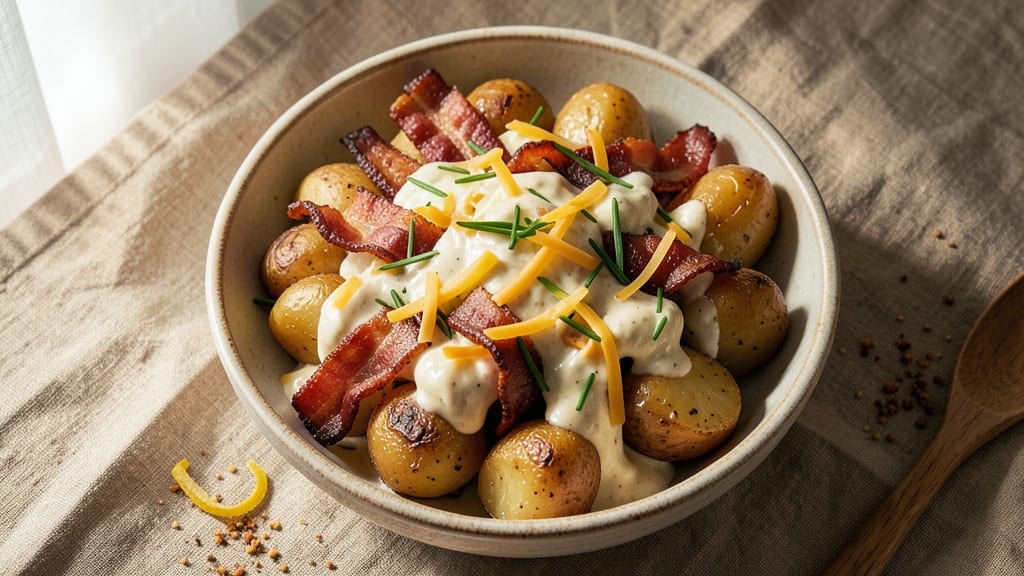 Bacon Cheddar Ranch Potato Salad Recipe: Smoky Bacon Bites and Creamy Ranch Harmony