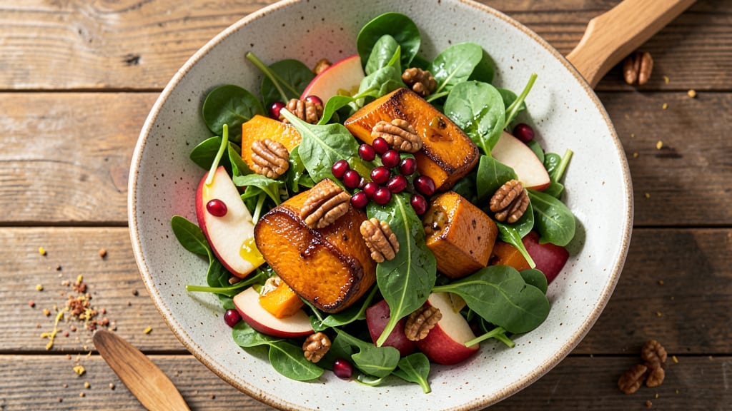 Autumn Tossed Salad Recipe: Warm Roasted Butternut Crunch with Cozy Maple-Dijon Dressing
