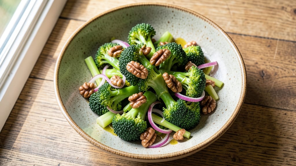 Broccoli and Walnut Salad Recipe: Crunchy Nut Clusters and Bright Lemon Vinaigrette