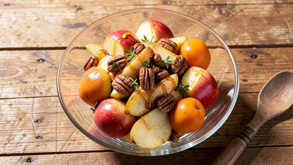 Autumn Harvest Fruit Salad Recipe: Warm Spiced Nuts and Tart-Sweet Fruit Fusion