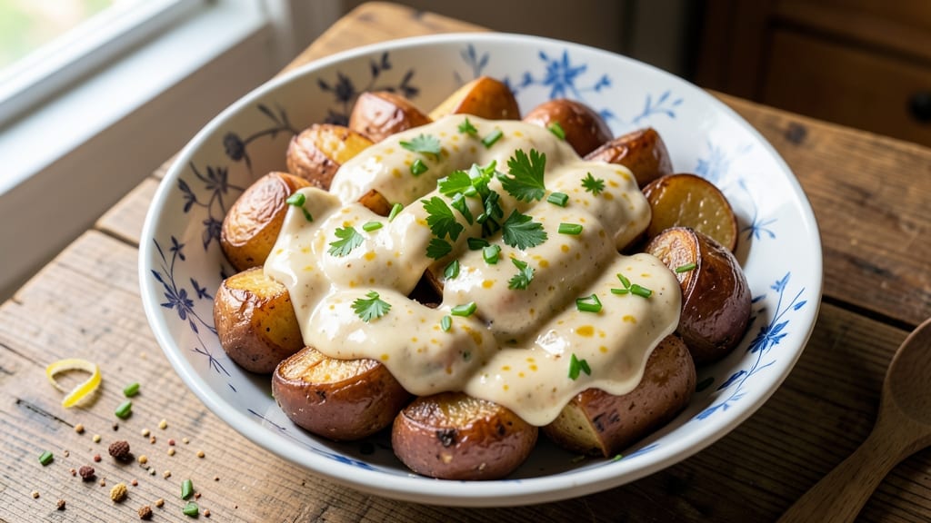 Baked Potato Salad Recipe With Mayonnaise: Warm Spuds and Creamy Herb Harmony