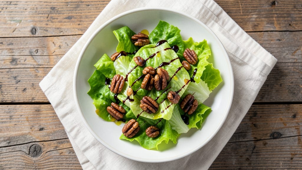 Bibb Lettuce Salad With Candied Walnuts Recipe: Sweet-Caramelized Nut Crunch Over Buttery Greens
