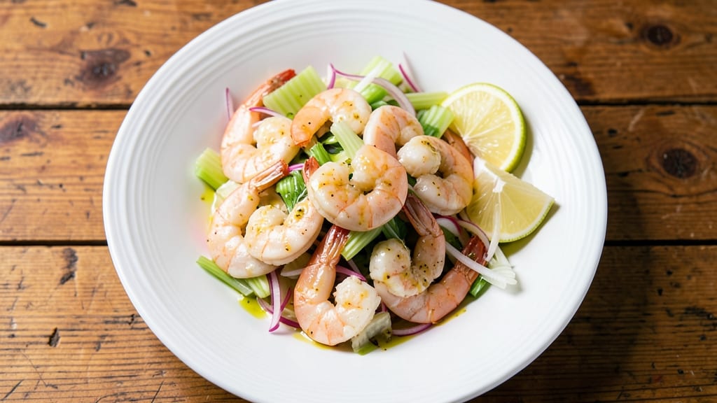 Boiled Shrimp Salad Recipe: Crisp Celery Crowns Over Zesty Lemon Dressing Bliss