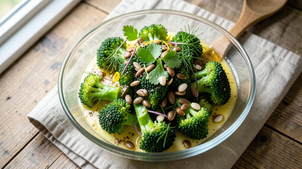 Broccoli Sunflower Salad Recipe: Crunchy Nutty Freshness With Creamy Herb Twist