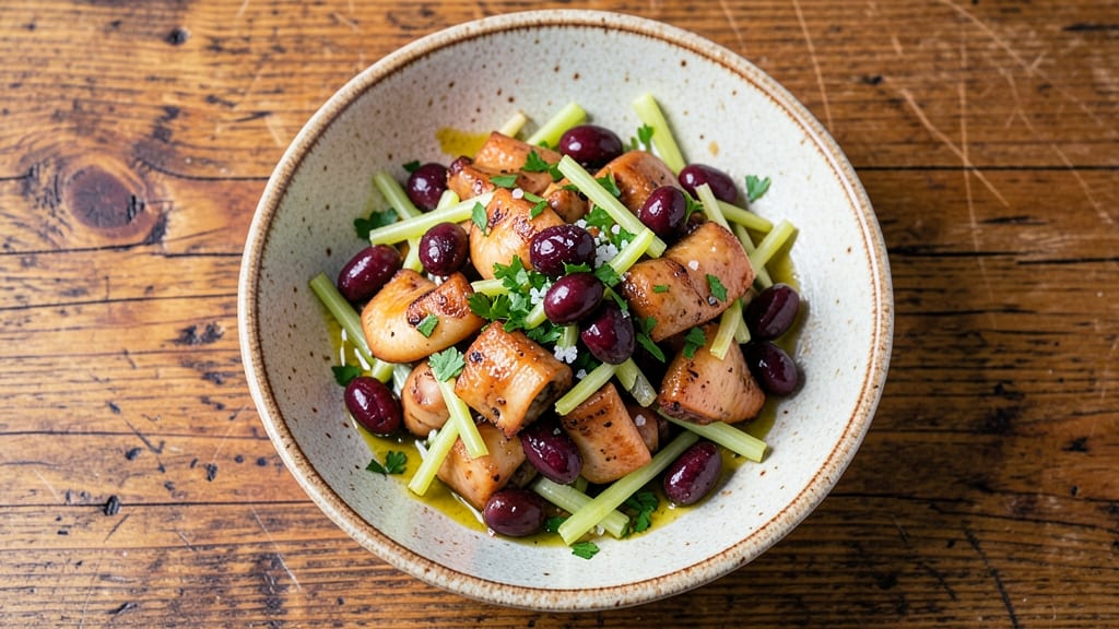 Canned Octopus Salad Recipe: Briny Tender Bites with Crisp Celery Crowns