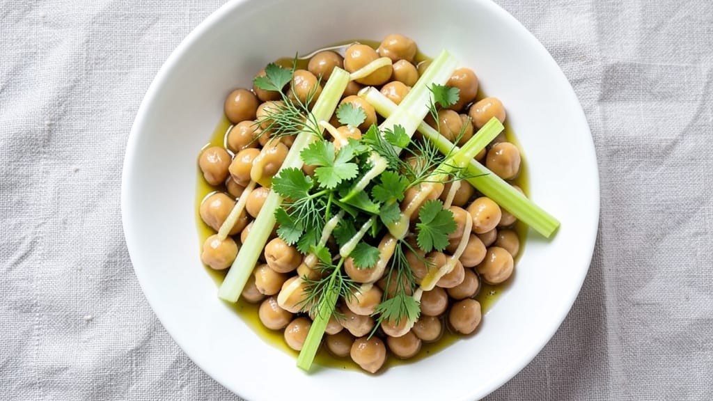 Chickpea Salad Recipe No Tomato: Herb-Infused Creaminess With Crisp Celery Crowns
