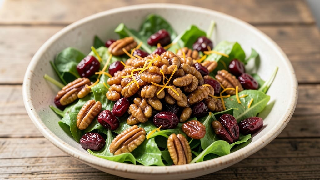 Candied Pecan Cranberry Salad Recipe: Sweet-Tart Bite with Crunchy Nut Magic