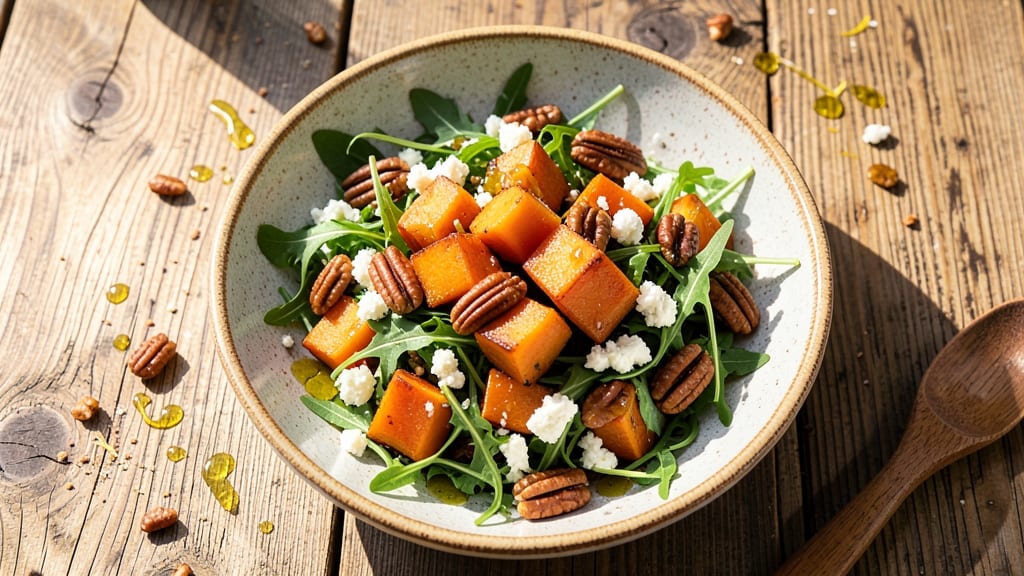 Butternut Squash and Arugula Salad Recipe: Roasted Squash Meets Peppery Greens