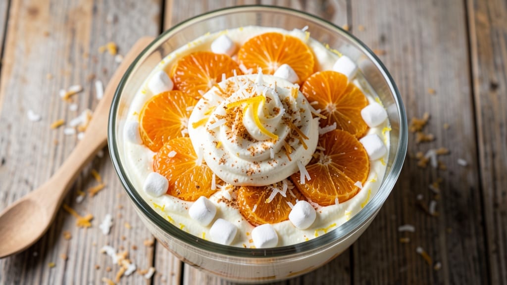 Paula Deen's Ambrosia Salad Recipe: Layered Cream Cheese and Citrus Crunch