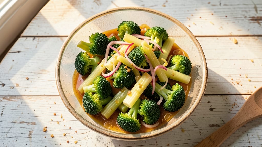 Broccoli Salad Recipe Video: Sunshine-Inspired Brightness with Crunchy Celery Bites
