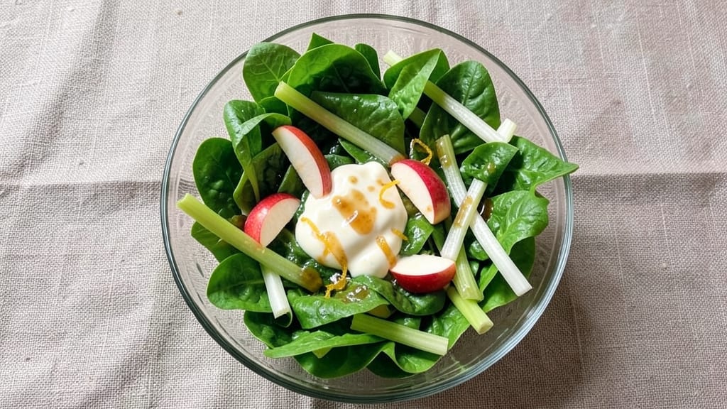 Apple Romaine Salad Recipe: Crisp Celery Crowns Over Tangy Yogurt Bliss