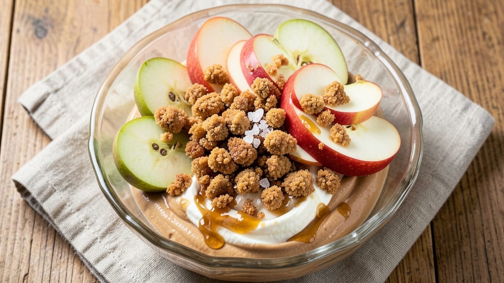 Apple Snickers Salad Recipe With Cream Cheese: Caramelized Apple and Peanut Butter Cream Cheese Bliss