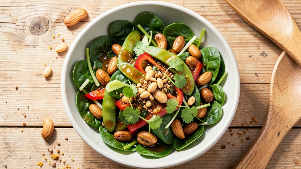 Asian Peanut Salad Recipe: Crunchy Celery Crowns and Nutty Creaminess