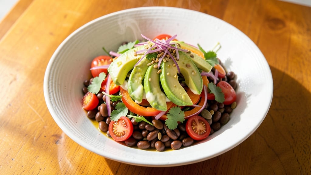 Calypso Cafe Black Bean Salad Recipe: Tropical Citrus and Avocado Brightness