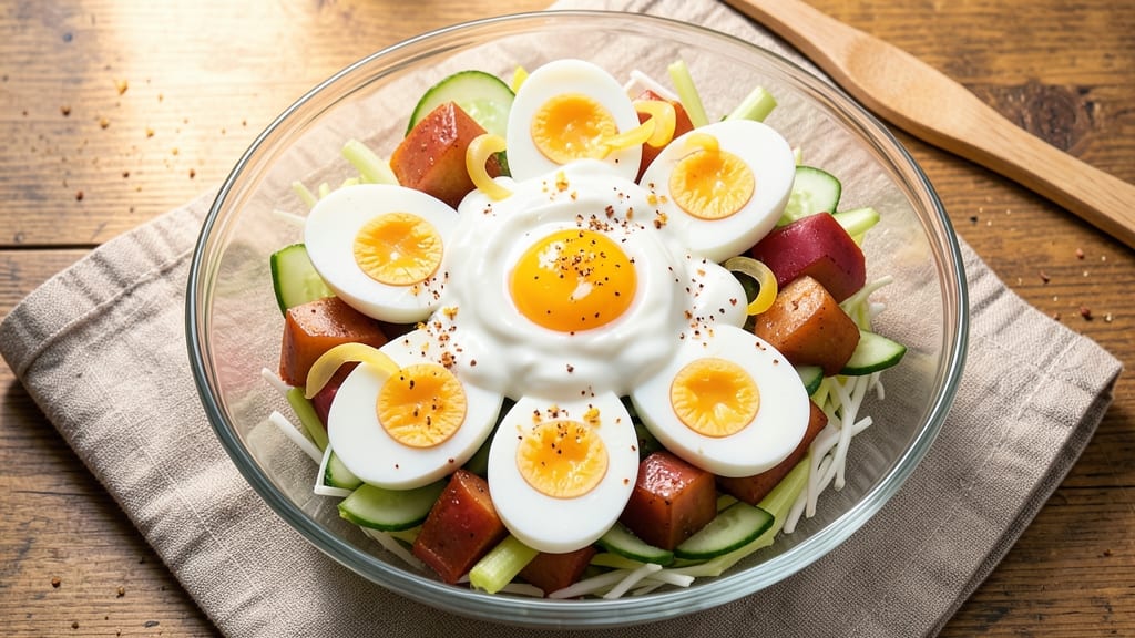 Boiled Egg Salad Recipe Indian: Spiced Yogurt Creaminess With Crisp Celery Crowns