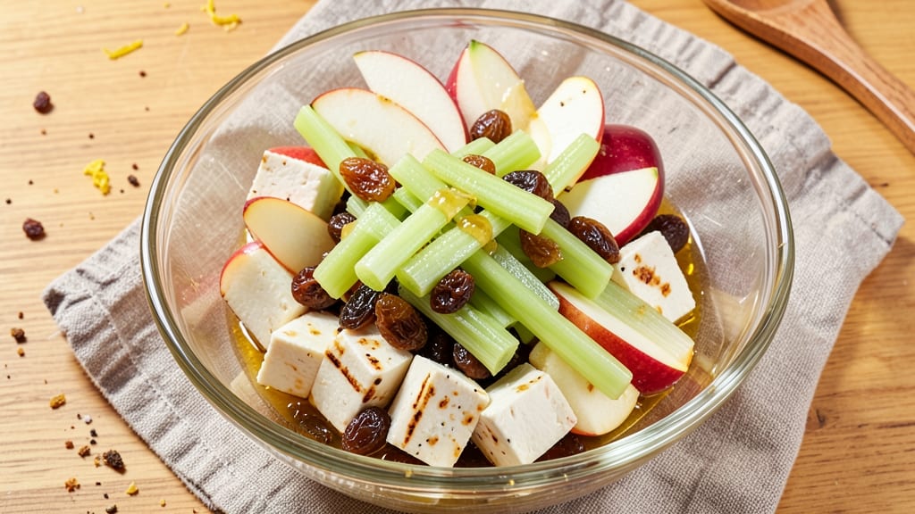 Apple Celery and Raisin Salad Recipe: Crisp Celery Sticks and Plump Raisins in 10 Minutes