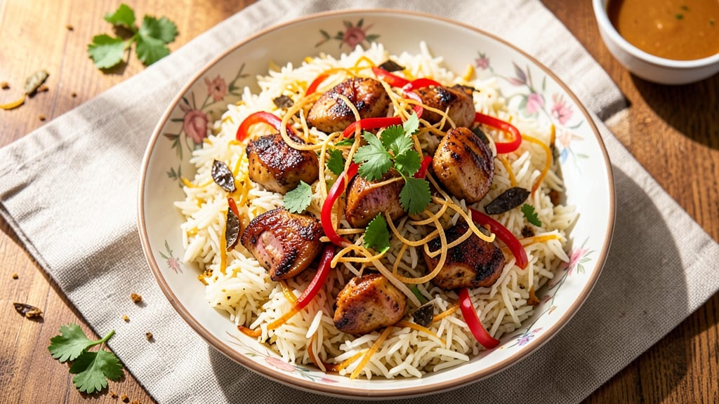 Biryani-Inspired Salad Recipe: Fragrant Rice, Spiced Chickpeas, and Crisp Veggies