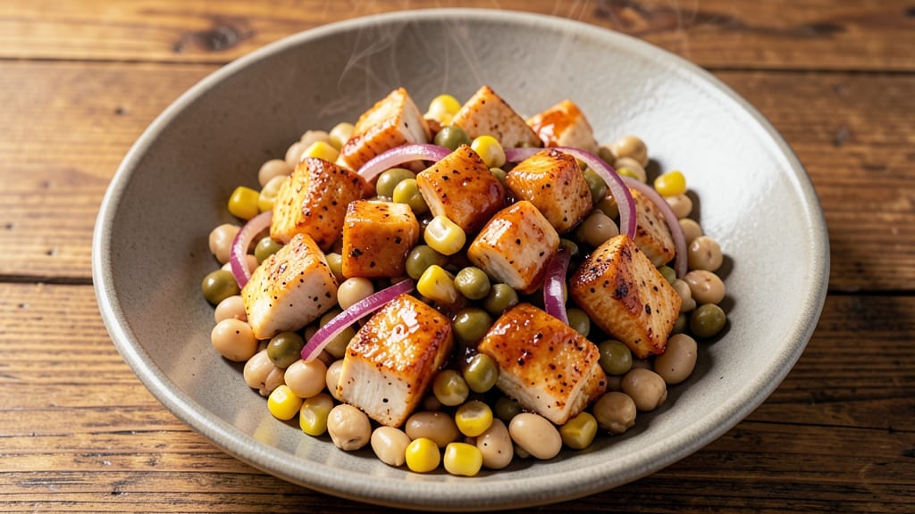 Buffalo Chicken and Dense Bean Salad Recipe: Spicy Kick Meets Hearty Protein-Packed Texture