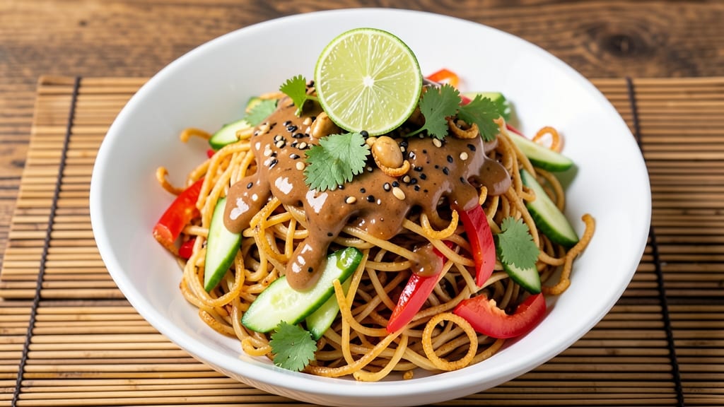 Asian Crispy Noodle Salad Recipe: Wok-Tossed Crunch With Tangy Peanut Zing