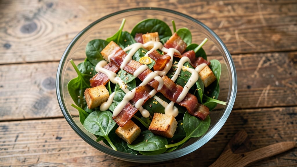 Applebee's Spinach Salad Recipe: Bacon-Infused Ranch With Warm Croutons