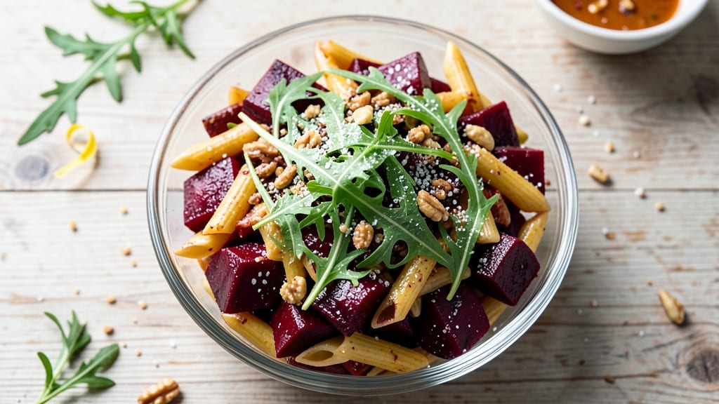 Beet Pasta Salad Recipe: Earthy Ruby Swirls With Creamy Parmesan Twist