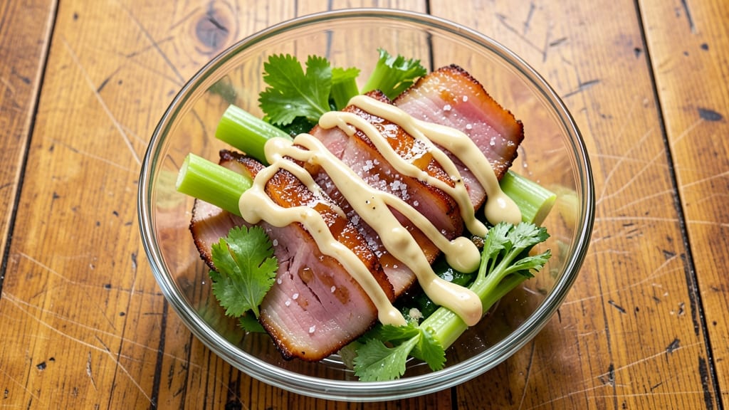 Brobecks BBQ Ham Salad Recipe: Smoky-Sweet Cubes Over Celery Crown Crunch