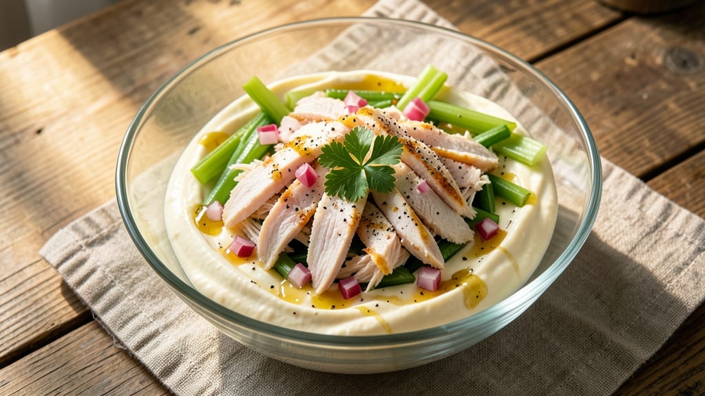 Café Express Chicken Salad Recipe: Velvety Cream Cheese Base With Crunchy Celery Crowns