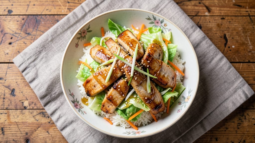 Asian Chicken Salad Recipe With Napa Cabbage: Crispy Shreds Over Sweet-Spiced Vinaigrette