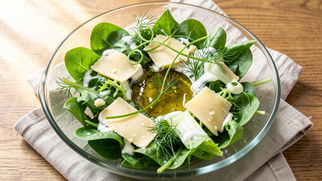 Asiago Salad Recipe: Creamy Herb Dressing With Crisp Celery Crowns