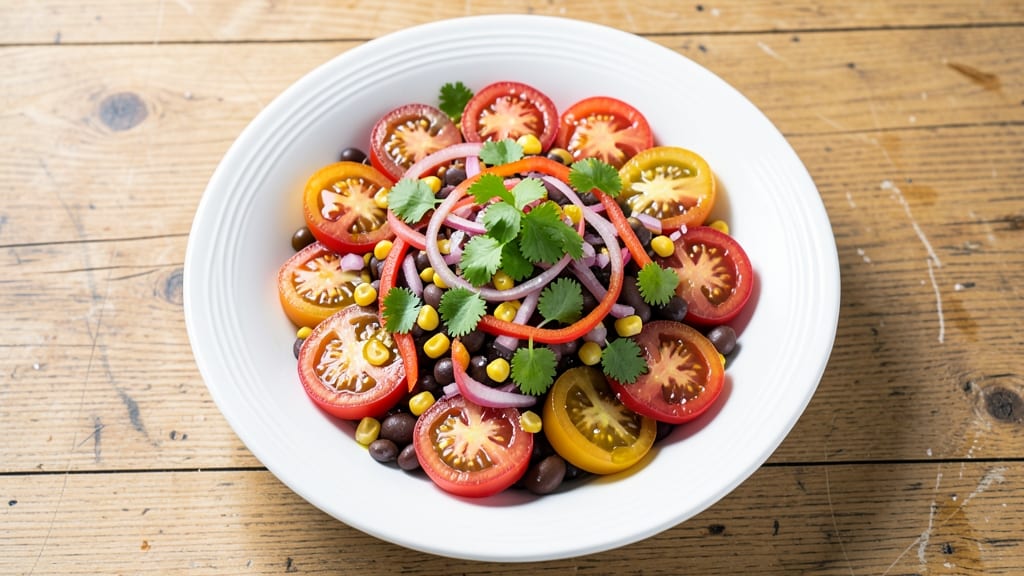 Bean Corn Tomato Salad Recipe: Bright Tri-Color Crunch in 15 Minutes